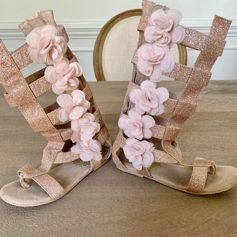 Joyfolie Rose gold Anais gladiator sandal